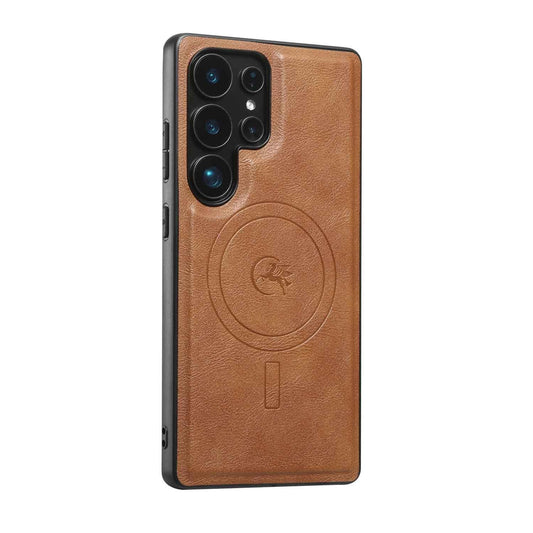 For Samsung S25 S24 S23 A16 A15 A36 A35 A56 A55 A53 Leather Phone Case with Strong Magnetic, Anti-Fall for Magsafe Shockproof Business Hard Full Cover