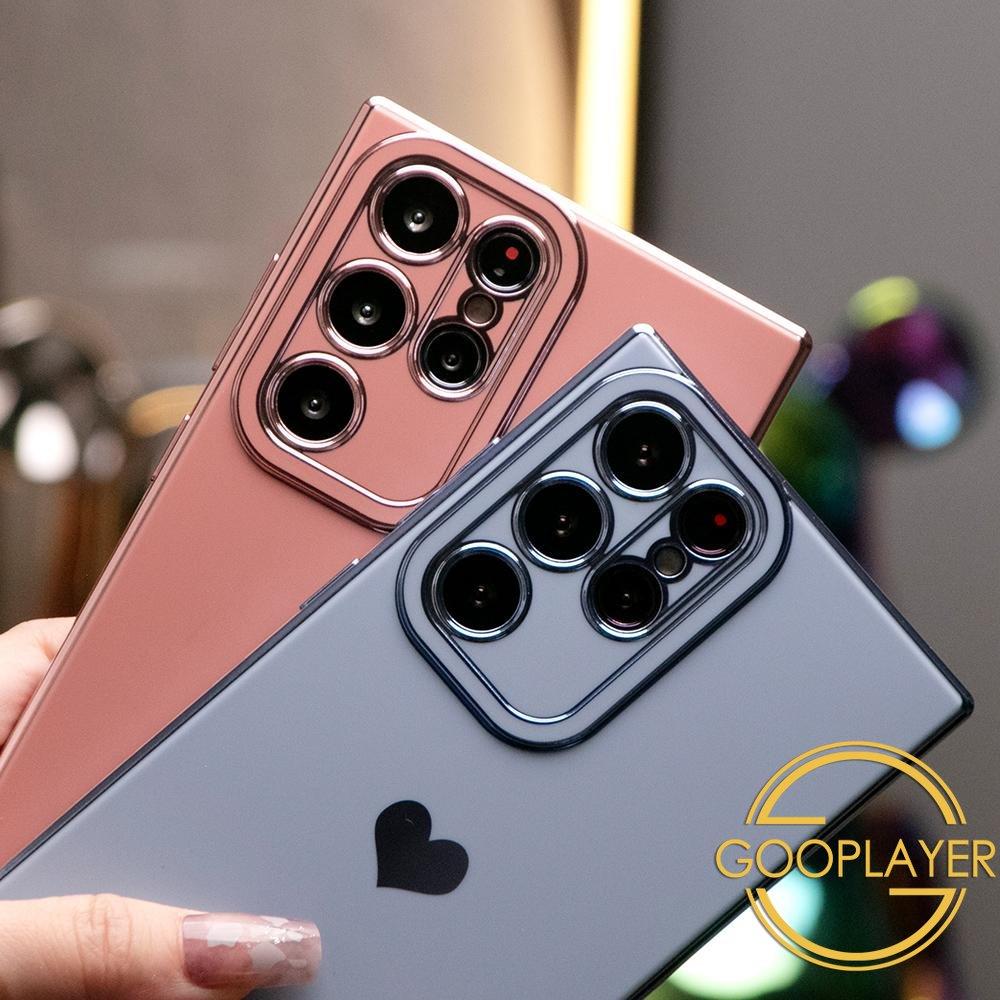 Luxury Love Heart Side Pattern Plating Basic Phone Case For Samsung S25Ultra S25 S24Ultra S24FE S24 S23 S22 S21Ultra FE Plus Ultra A55 A35 A25 A16 A15