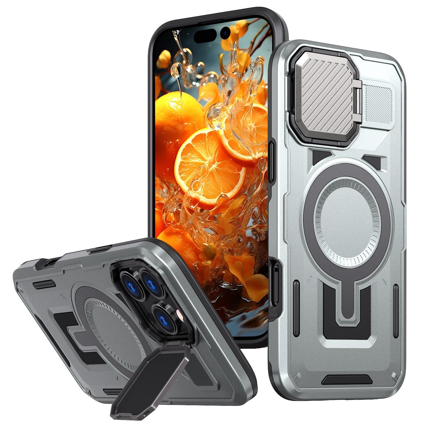 Anti-Dust Matte Anti-Fall Heavy Duty Protection Shockproof Strong Magnetic Phone Case With Camera Kickstand for iPhone 16ProMax 16 15 14 13 12 11 XR Bumper Hard Full Cover