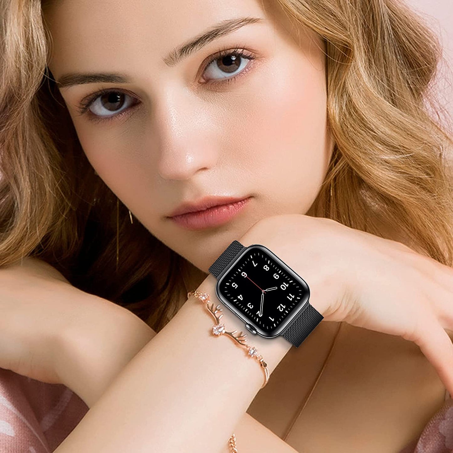 Milanese Loop Band for Apple watch Ultra 8 7 6 5 4 SE 45mm 49mm 44mm 41mm 40mm Metal Magnetic Double Section Strap iWatch 3 42mm