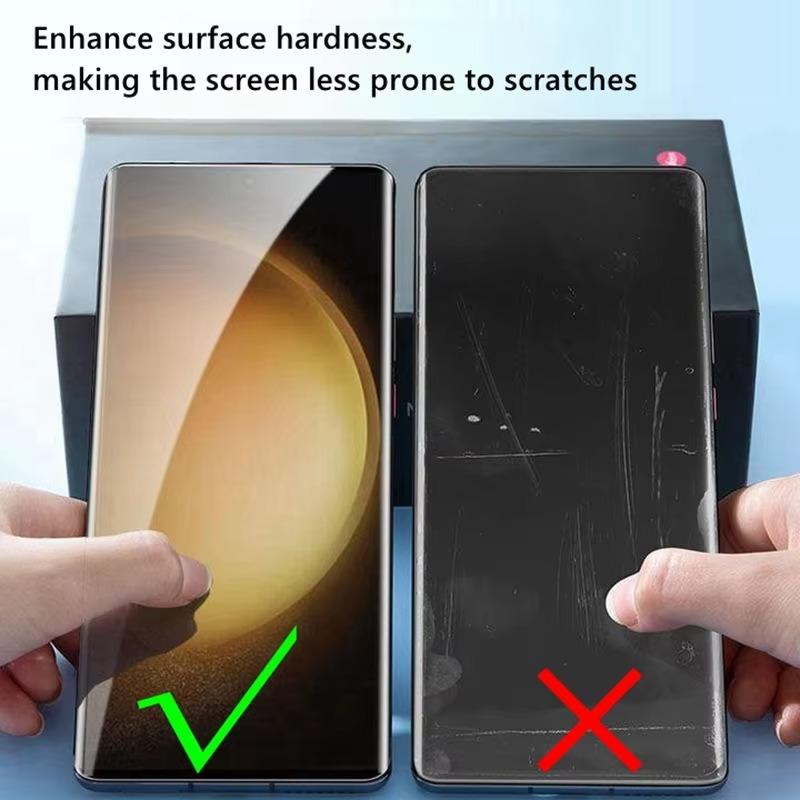 1pc/2pcs HD/Matte/Privacy Coverage Fingerprint Unlock Anti-Broken Ceramic Soft Film For Samsung S25Ultra S25 S24 S23 S22 S21 Note20 Screen Protector with Free Installation Tool
