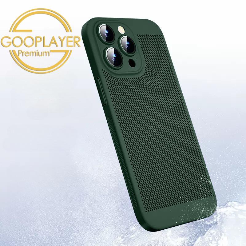 For iPhone 16 15 14 13 Pro Max Phone Case, Ultrathin Cooling PC Luxury Built-in Camera Protector Heat Dissipation Hard Full Cover