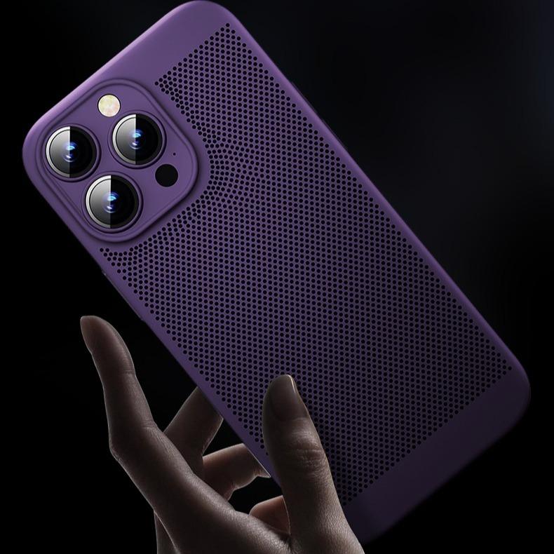 For iPhone 16 15 14 13 Pro Max Phone Case, Ultrathin Cooling PC Luxury Built-in Camera Protector Heat Dissipation Hard Full Cover