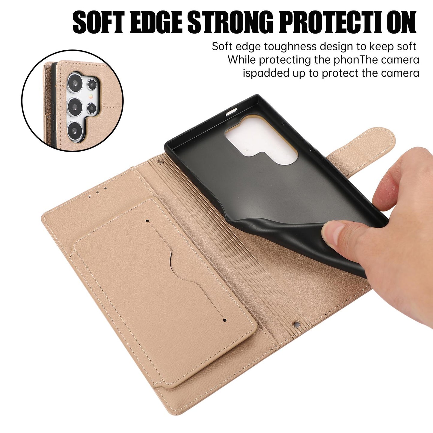 Wrist Strap Crossbody Wallet with Card Holder Phone Case for Samsung S24 Ultra S23 S22 S21 Plus PU Leather Shockproof Cover