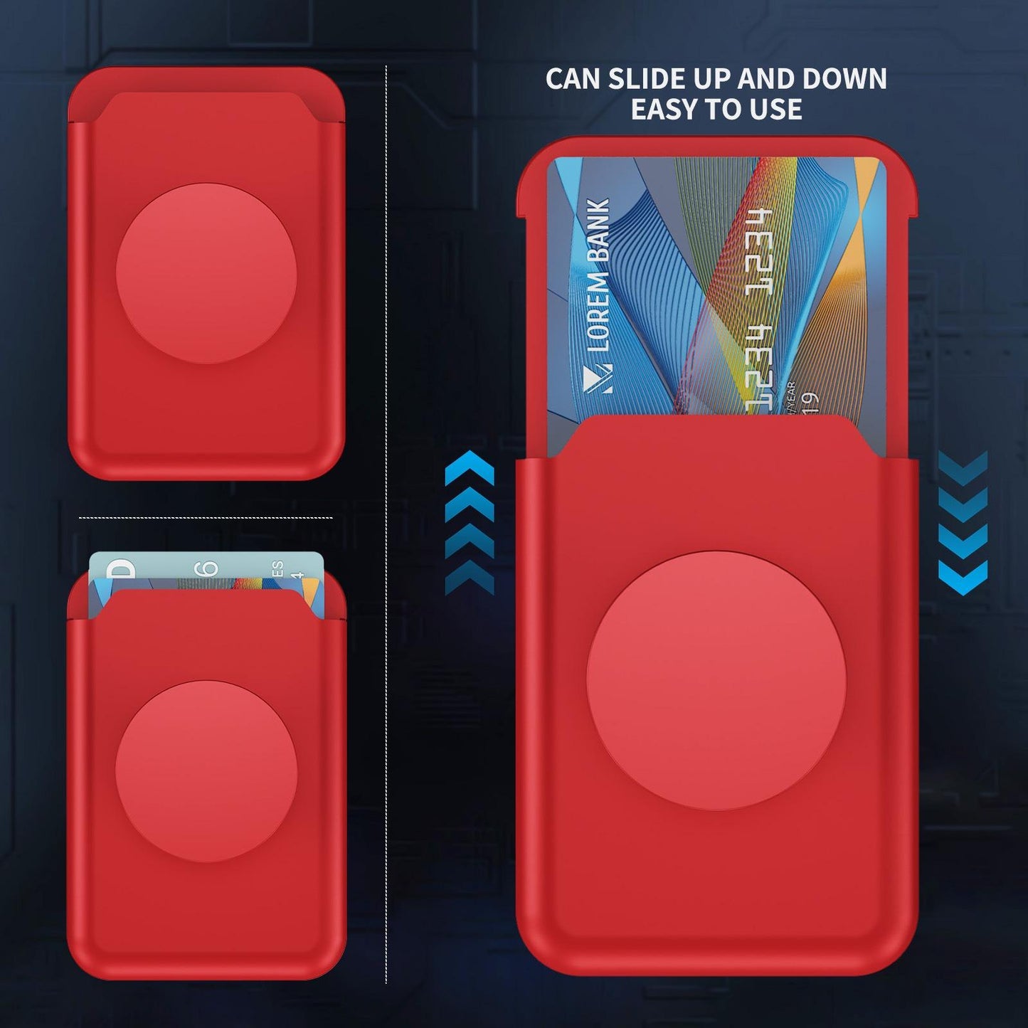 Portable Strong Magnetic Wallet Card Holder Pop Stand Kickstand Rubber Card Slot Case for Magsafe for iPhone 16 15 14 13 12 for Samsung S25 S24 S23 Magnetic Ring Stand Cover