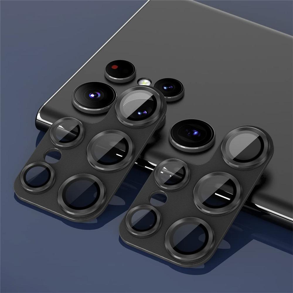 1 Piece Metal Camera Lens Protective For Samsung S24 S23 Ultra S22 Plus Aluminum Alloy Lens Glass Screen Protector Film Accessories