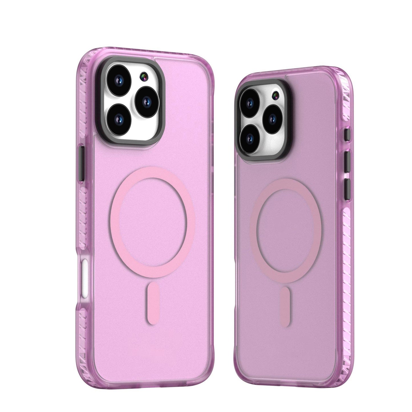 Two-Tune Matte Skin Friendly Strong Magnetic For Magsafe Phone Case For iPhone 16 15 14 13 Pro Max Plus Metal Frame Acrylic Shockproof Bumper Hard Cover