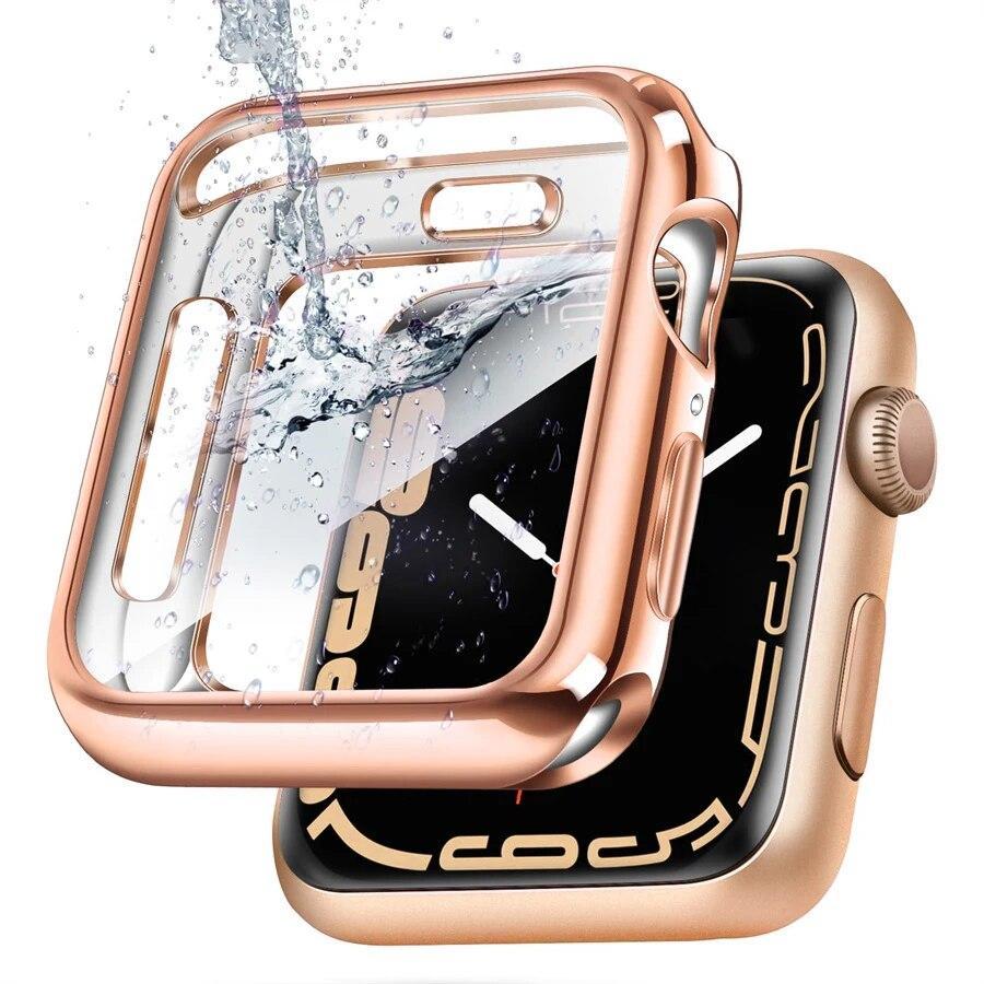 TPU Cover for apple watch case series 9 8 7 6 5 4 3 SE 41mm 45mm 42-44mm-40mm screen protector Accessories for apple watch band