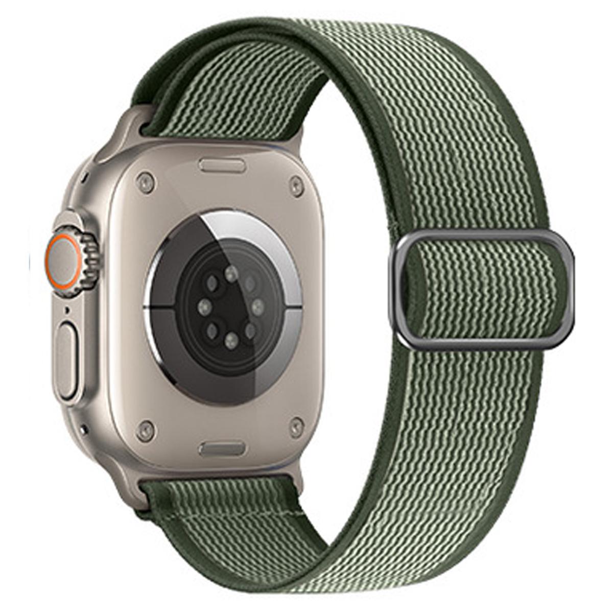 Nylon Woven Elastic Band for Apple Watch 44mm Band 45 42 38 41 Ultra 49mm Link Bracelet for IWatch Series 9 8 7 6 SE 5 4