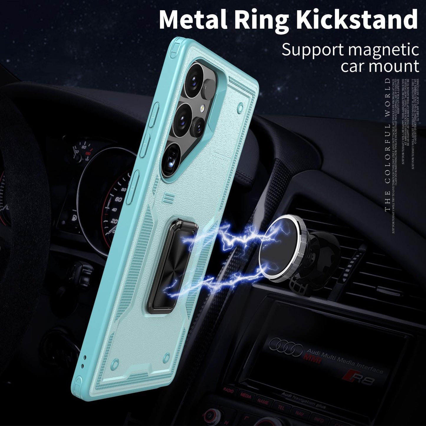Anti-Dust Anti-Fall Heavy Duty Protection Shockproof Phone Case With Kickstand for Samsung S25Ultra S24 S23FE S23 S22 S21 A06 A05 A16 A15 A25 A35 A55 Bumper Matte Hard Full Cover
