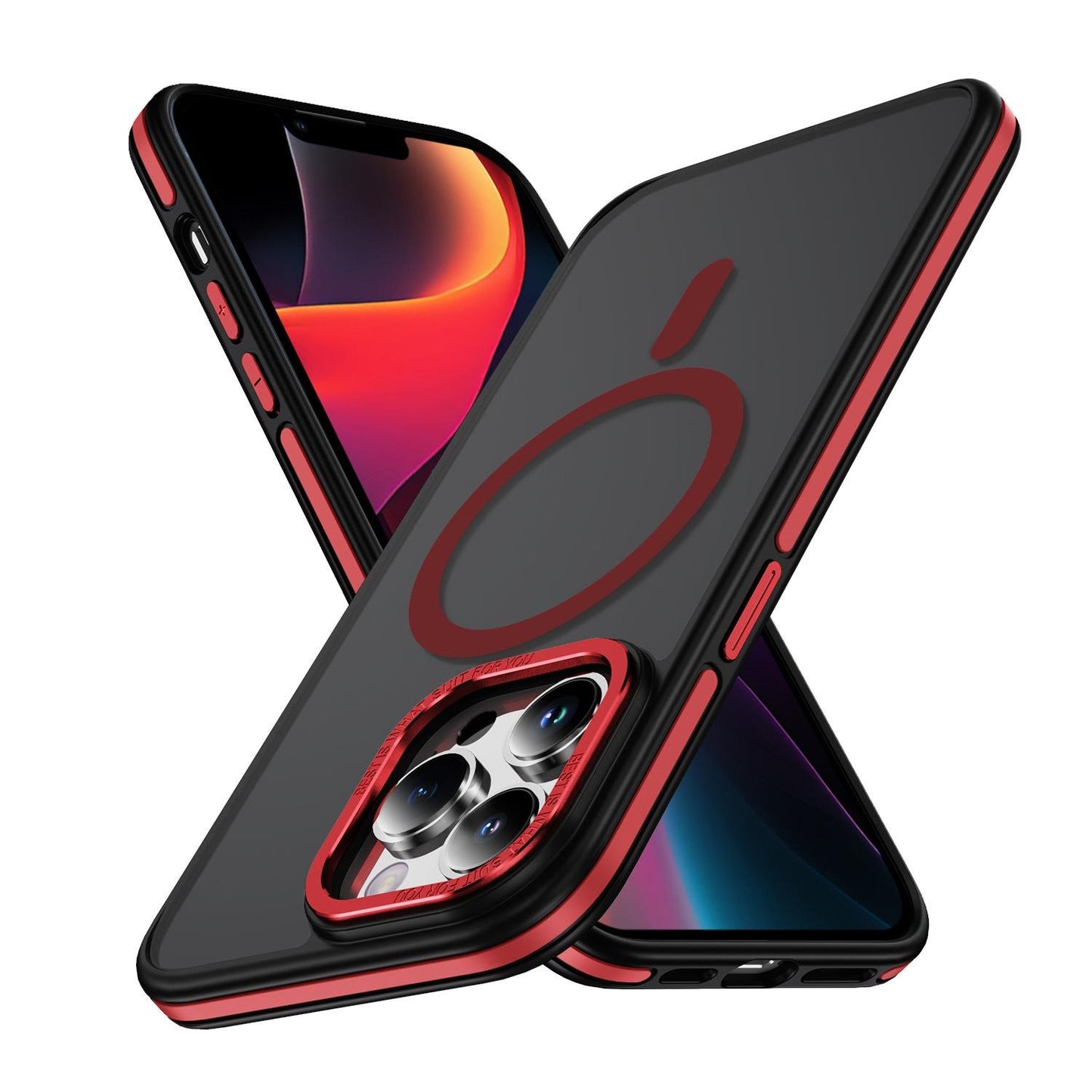 Two-tone Matte Transparent Anti-Dust Anti-Fall Bumper Shockproof Strong Magnetic Phone Case for iPhone 16ProMax 16 15 14 13 12 11 XR Bumper Hard Cover