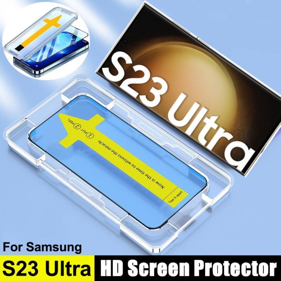 1pc/2pcs/3pcs Install Tool Accessories Tempered Glass For Samsung S25 S24 S23 S22 S21 Note20 Screen Protector film