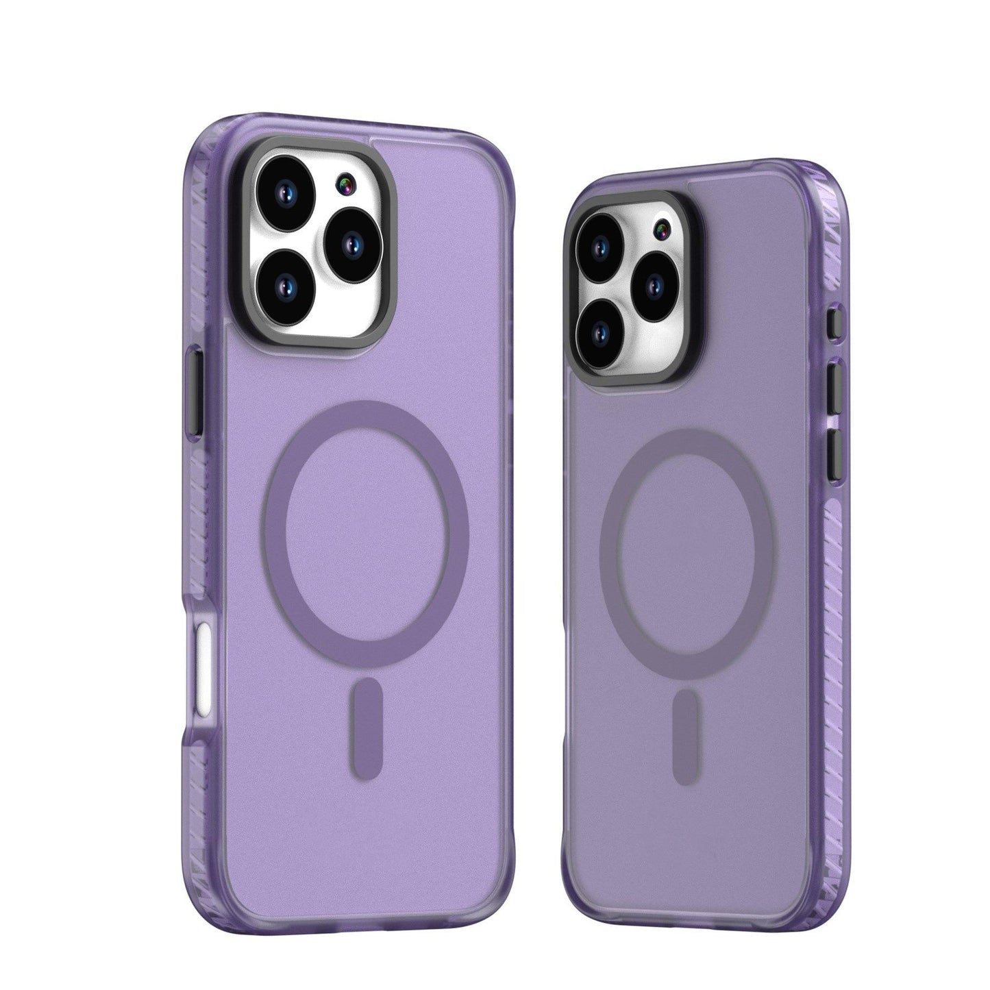 Two-Tune Matte Skin Friendly Strong Magnetic For Magsafe Phone Case For iPhone 16 15 14 13 Pro Max Plus Metal Frame Acrylic Shockproof Bumper Hard Cover