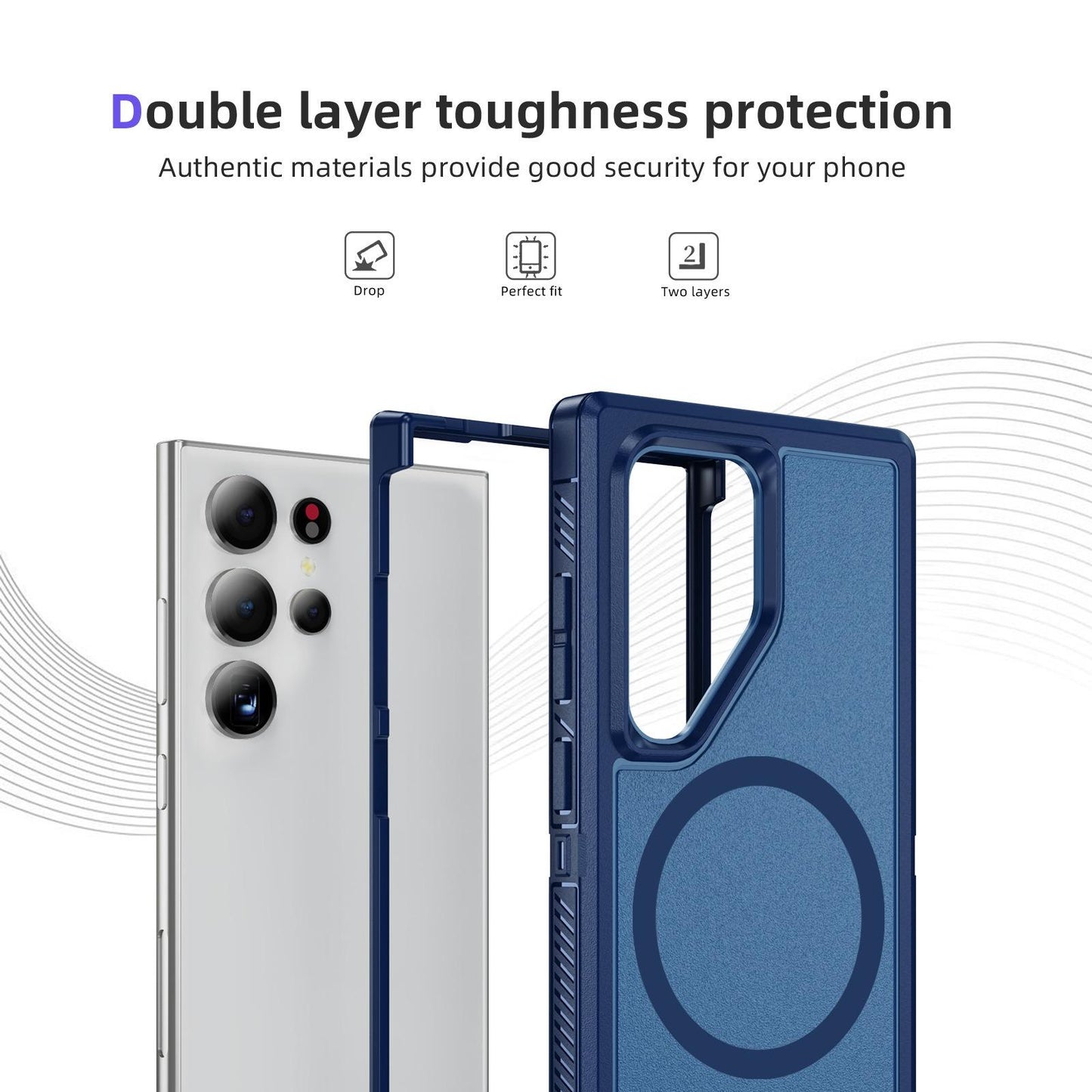 Anti-Dust Anti-Fall Heavy Duty Protection Shockproof Strong Magnetic Phone Case With Kickstand for Samsung S25Ultra S24 S23FE S23 S22 Bumper Matte Hard Full Cover