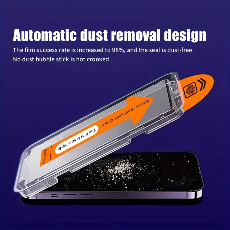 One-Click Film Applicator Anti Blue-Ray Screen Protector Automatic Dust Removal Eye Protection Anti Blue Light Glass Tempered Film for iPhone 16 15 14 13 12 11 Pro Max XSMax XR X XS
