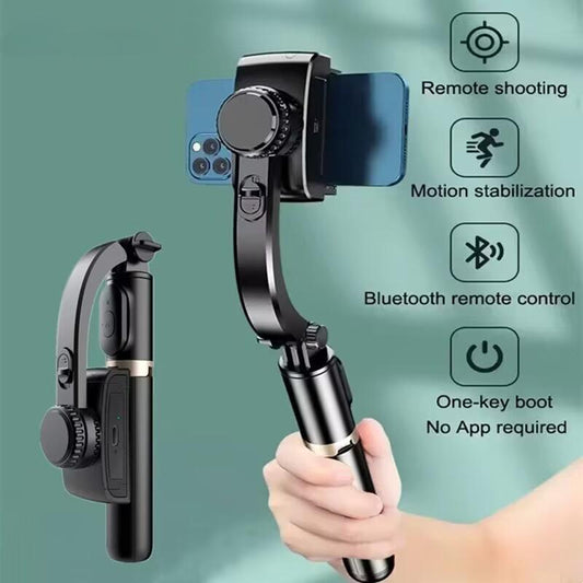 Stabilisateur vidéo mobile Perche à selfie Bluetooth Trépied Stabilisateur à cardan pour smartphone Support de prise de vue verticale en direct