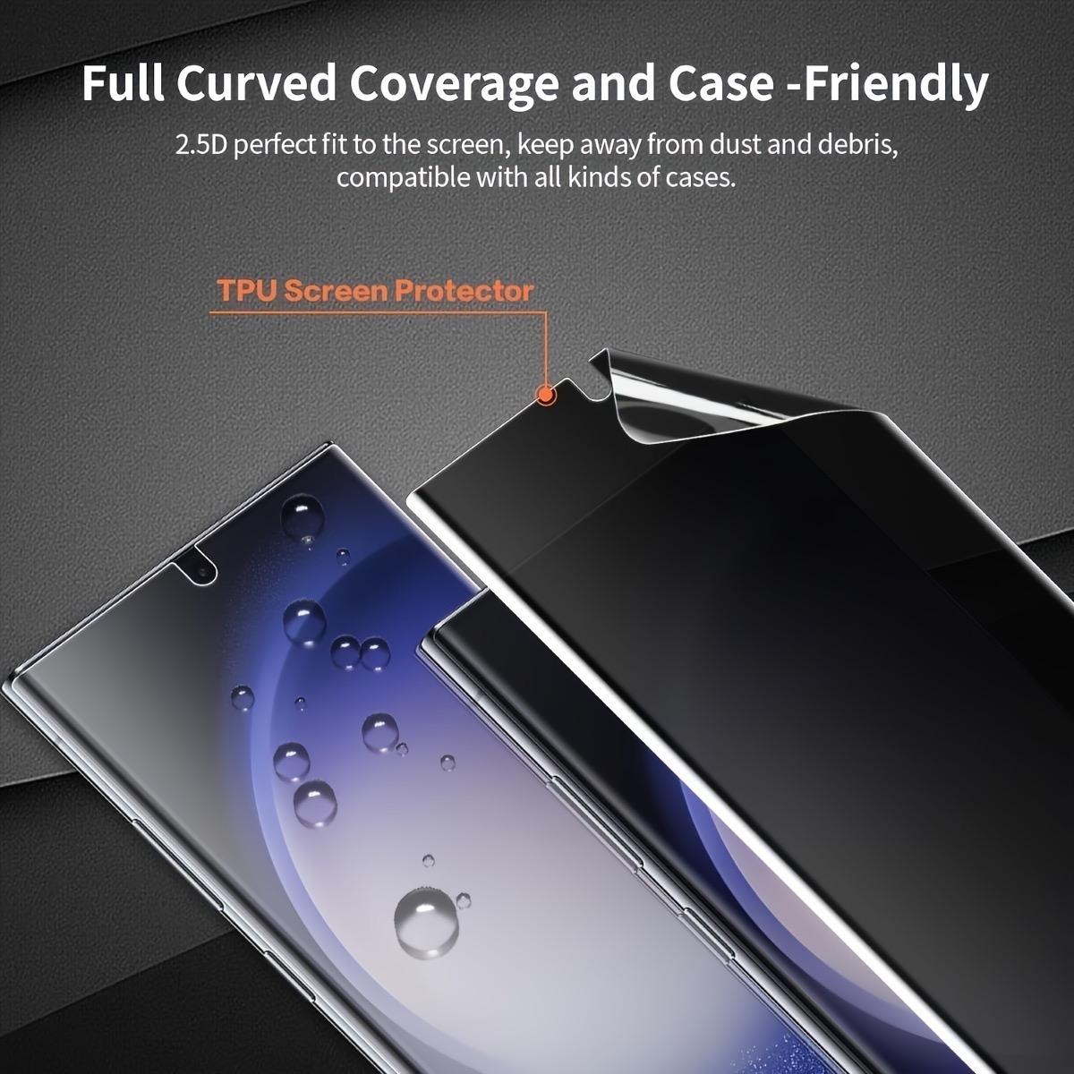 3pcs Anti-Privacy Hydrogel Film For Samsung Galaxy S24 S23 S22 Ultra 23 FE Plus Full Coverage Hydrogel Film Soft Screen Protector, Anti-Scratch And Anti-Fingerprint (Non-Tempered Glass)