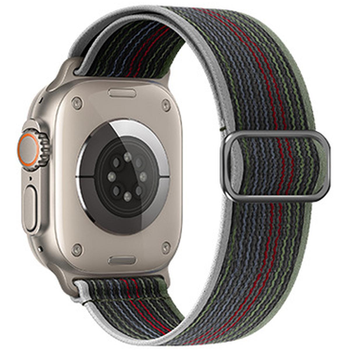 Nylon Woven Elastic Band for Apple Watch 44mm Band 45 42 38 41 Ultra 49mm Link Bracelet for IWatch Series 9 8 7 6 SE 5 4