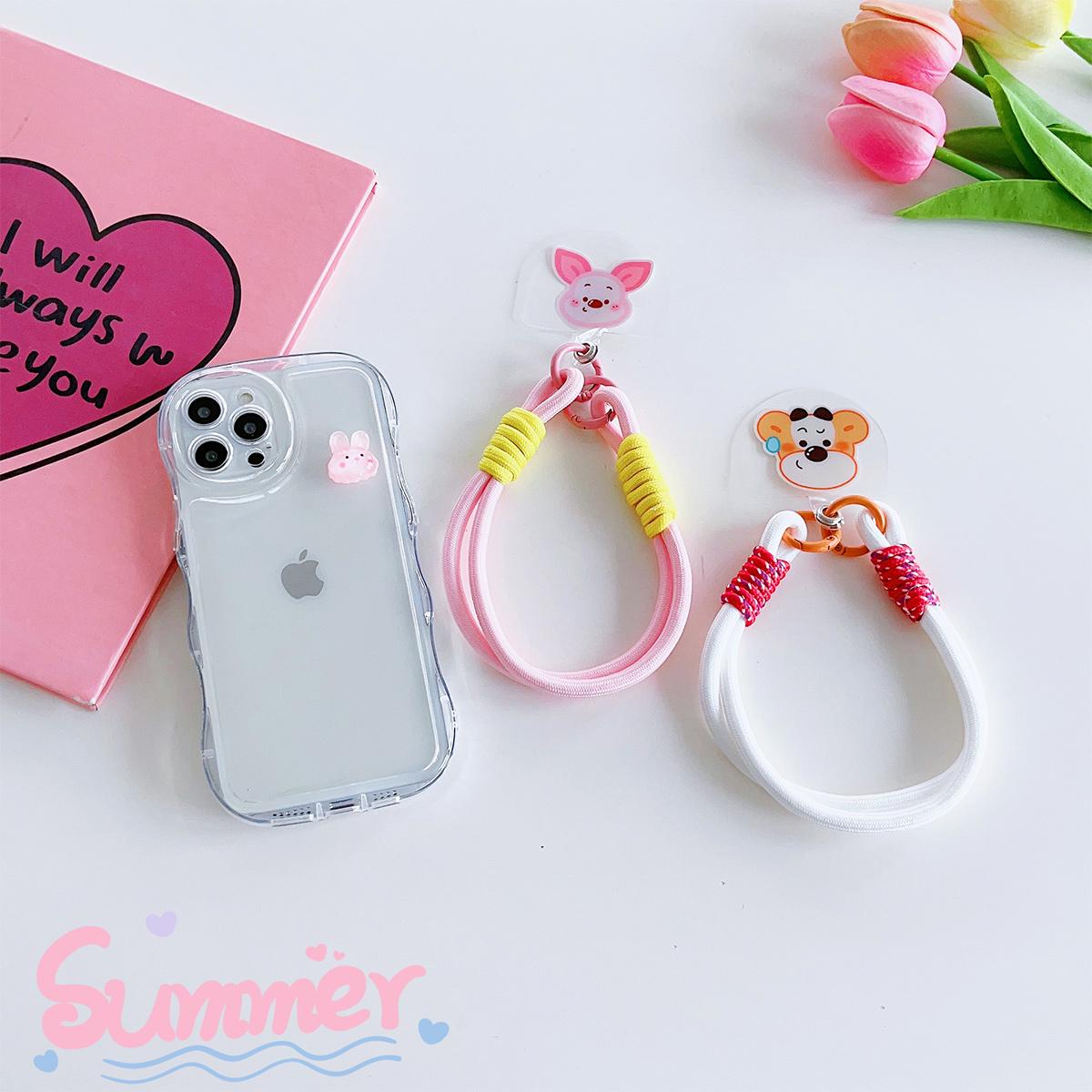 New Cartoon Phone Lanyard, For iPhone Wristband, Colorful Cartoon Lanyard, Safety Card Anti-drop Rope