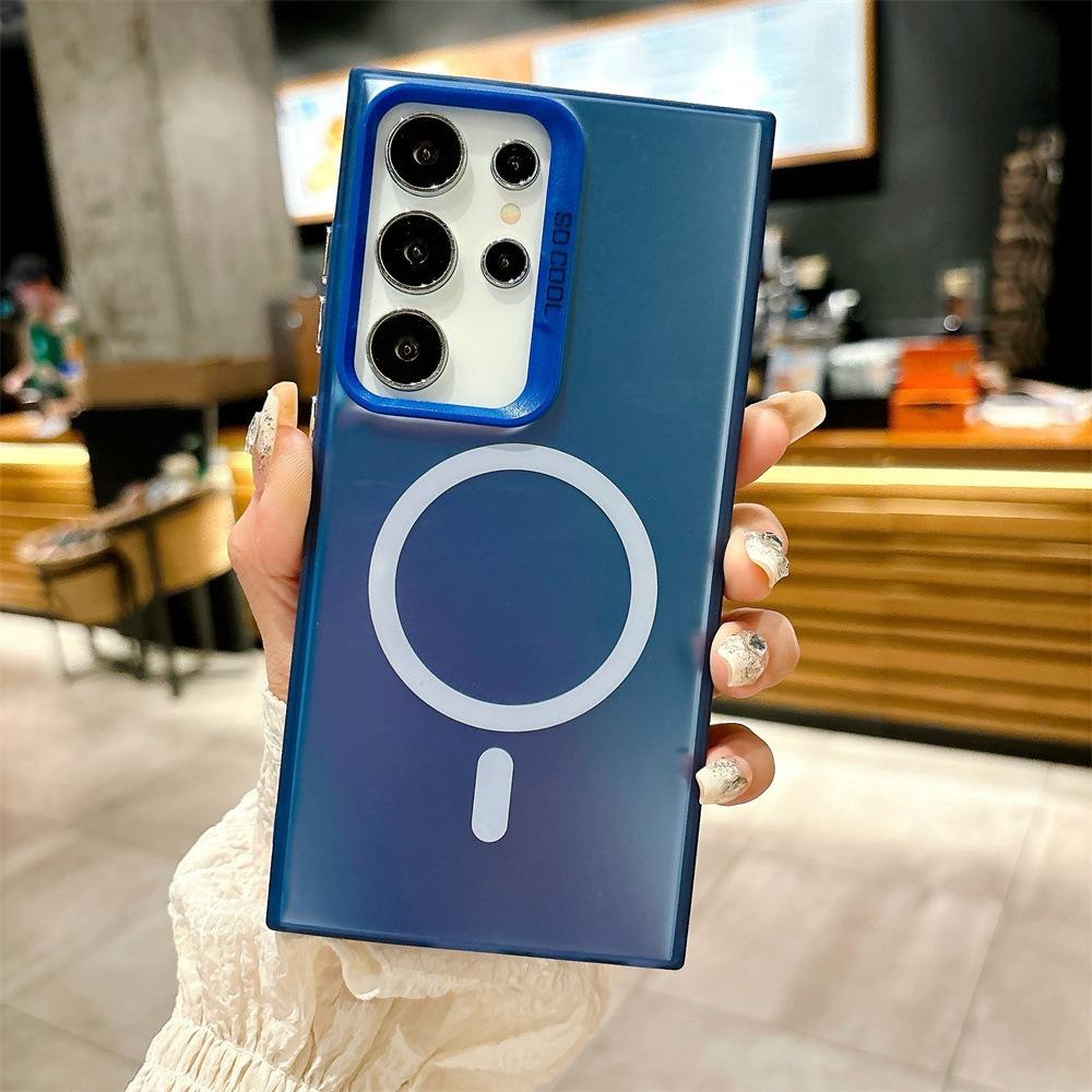 For Samsung A16 A14 A24 A34 A35 A52 A53 A54 A55 A73 A72 Phone Case, Laser Magnetic Gradient Color Acrylic Slim, Full Camera Protection Support Wireless Charging Non-Yellowing Hard Cover