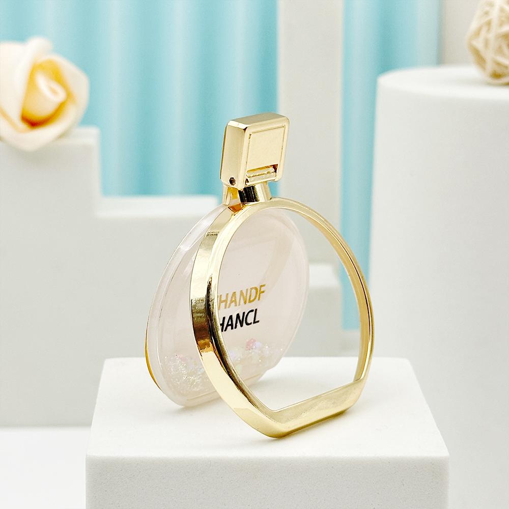 Étui de téléphone avec miroir et support pour bouteille de parfum