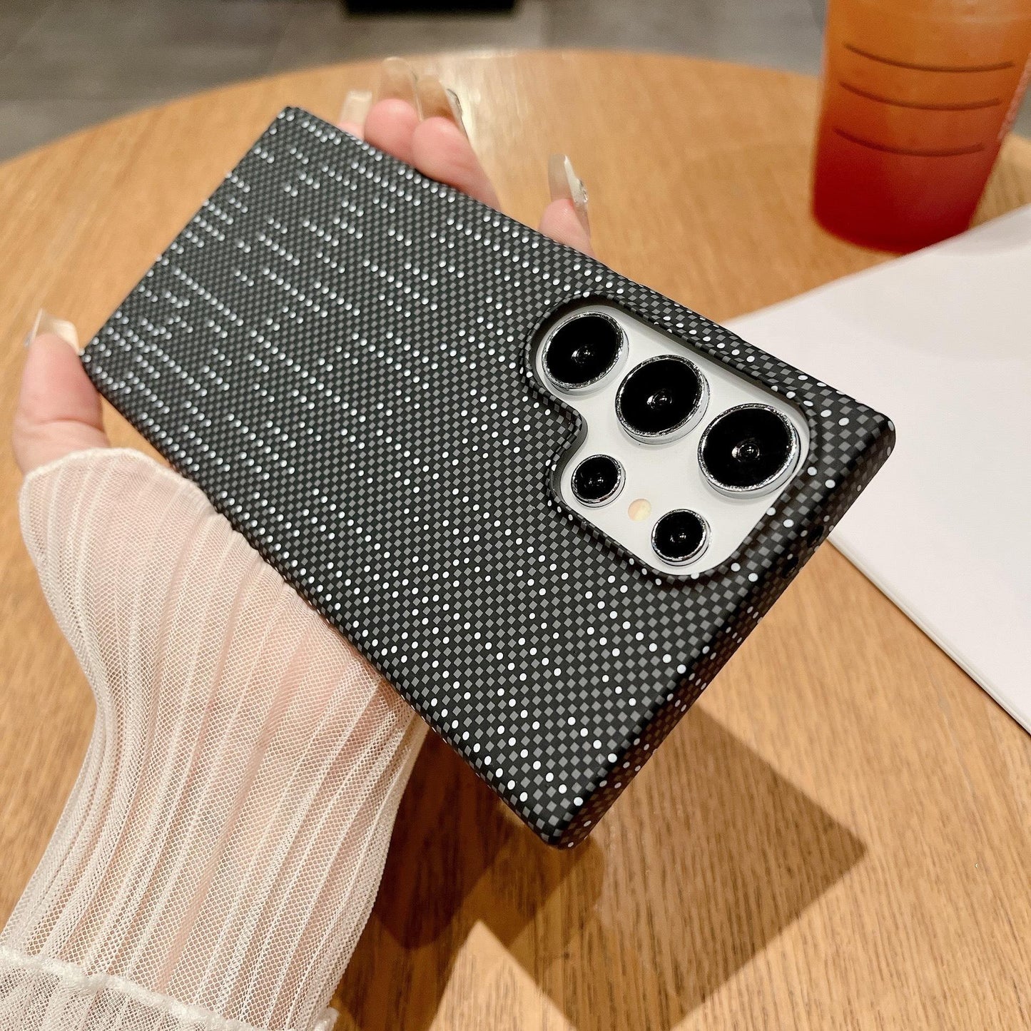 Carbon Fiber Matte Strong Magnetic Ultra Thin Light Phone Case For Samsung S25Ultra S25 S24 S23 S22 Note20Ultra Note10Plus Support Wireless Charging Hard Full Cover
