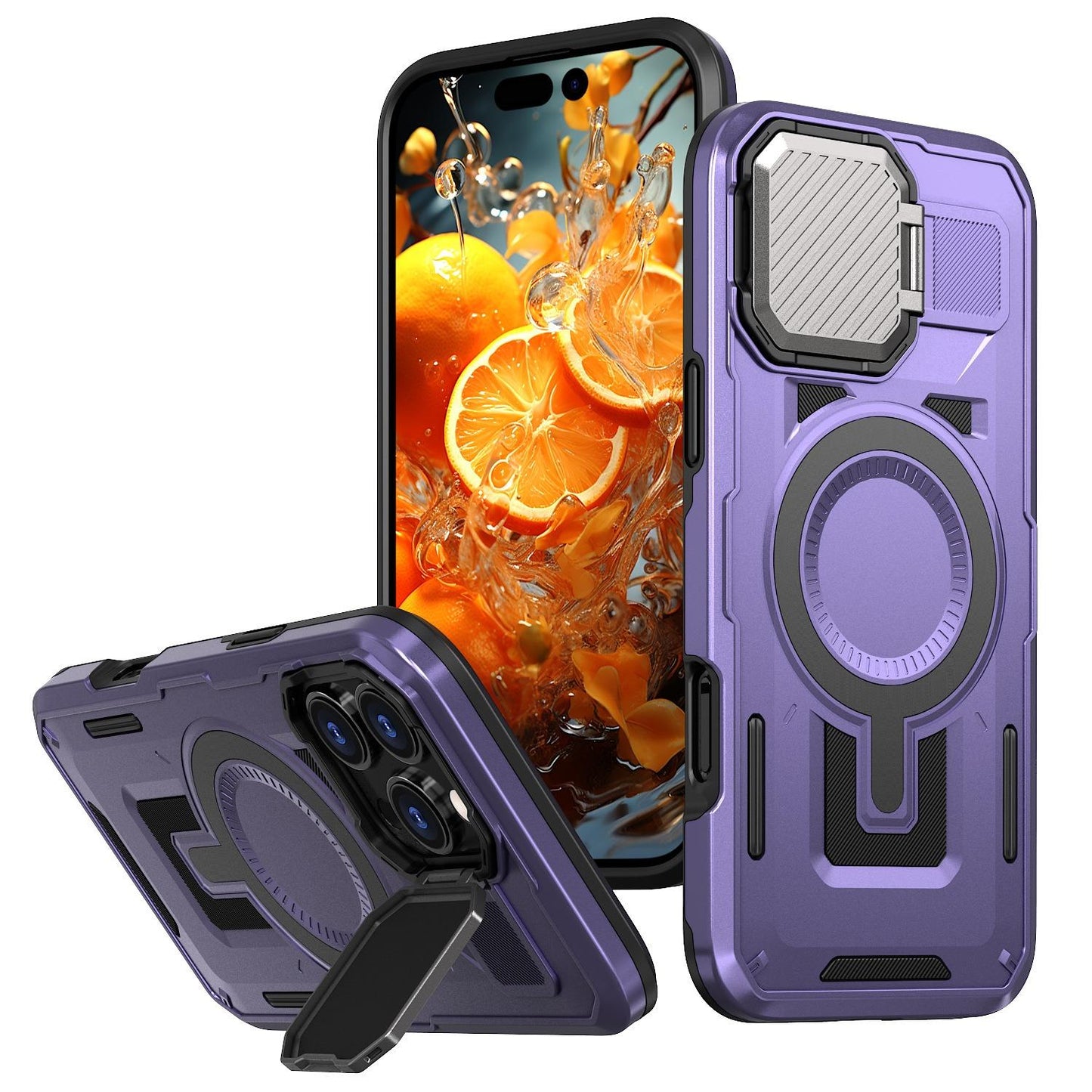 Anti-Dust Matte Anti-Fall Heavy Duty Protection Shockproof Strong Magnetic Phone Case With Camera Kickstand for iPhone 16ProMax 16 15 14 13 12 11 XR Bumper Hard Full Cover