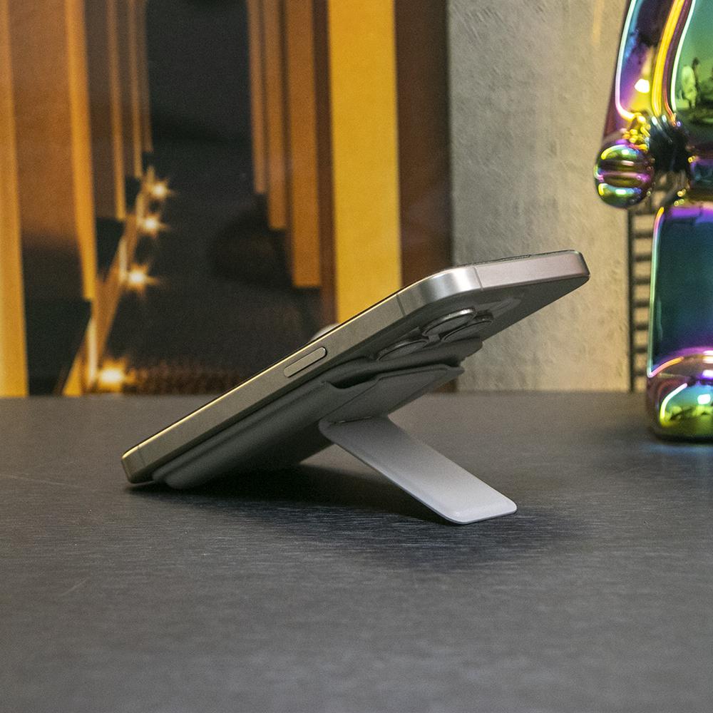 Adjustable Angle Magnetic Folding Wallet Card Holder Kickstand Leather Case for Magsafe for iPhone 16 15 14 13 12 Pro Max Magnetic Stand Cover