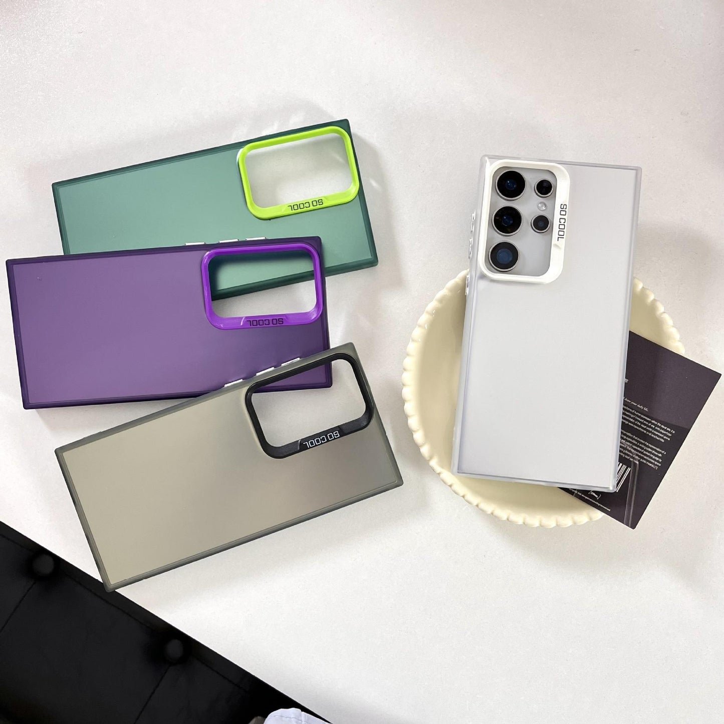 Colorful Acrylic Shiny Side Plating Slim Phone Case For Samsung S25 S24 S23 S22 S21 Note20 A15 A16 A25 A26 A35 A36 A54 A55 A56 Shockproof Hard Full Cover