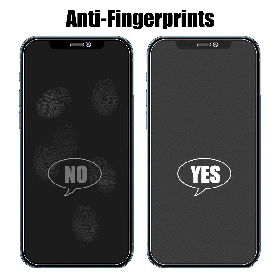 2Pcs Matte Tempered Glass For iPhone 16 15 14 13 12 11 Pro Max Anti-Fingerprints Anti-Glare Screen Protector