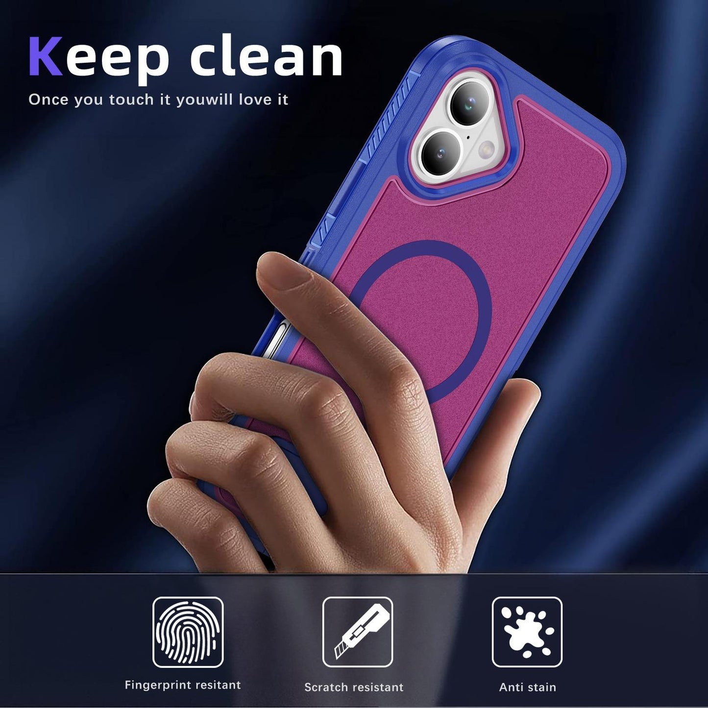 Anti-Dust Matte Anti-Fall Heavy Duty Protection Shockproof Strong Magnetic Phone Case With Kickstand for iPhone 16ProMax 16 15 14 13 12 11 XR Bumper Hard Full Cover