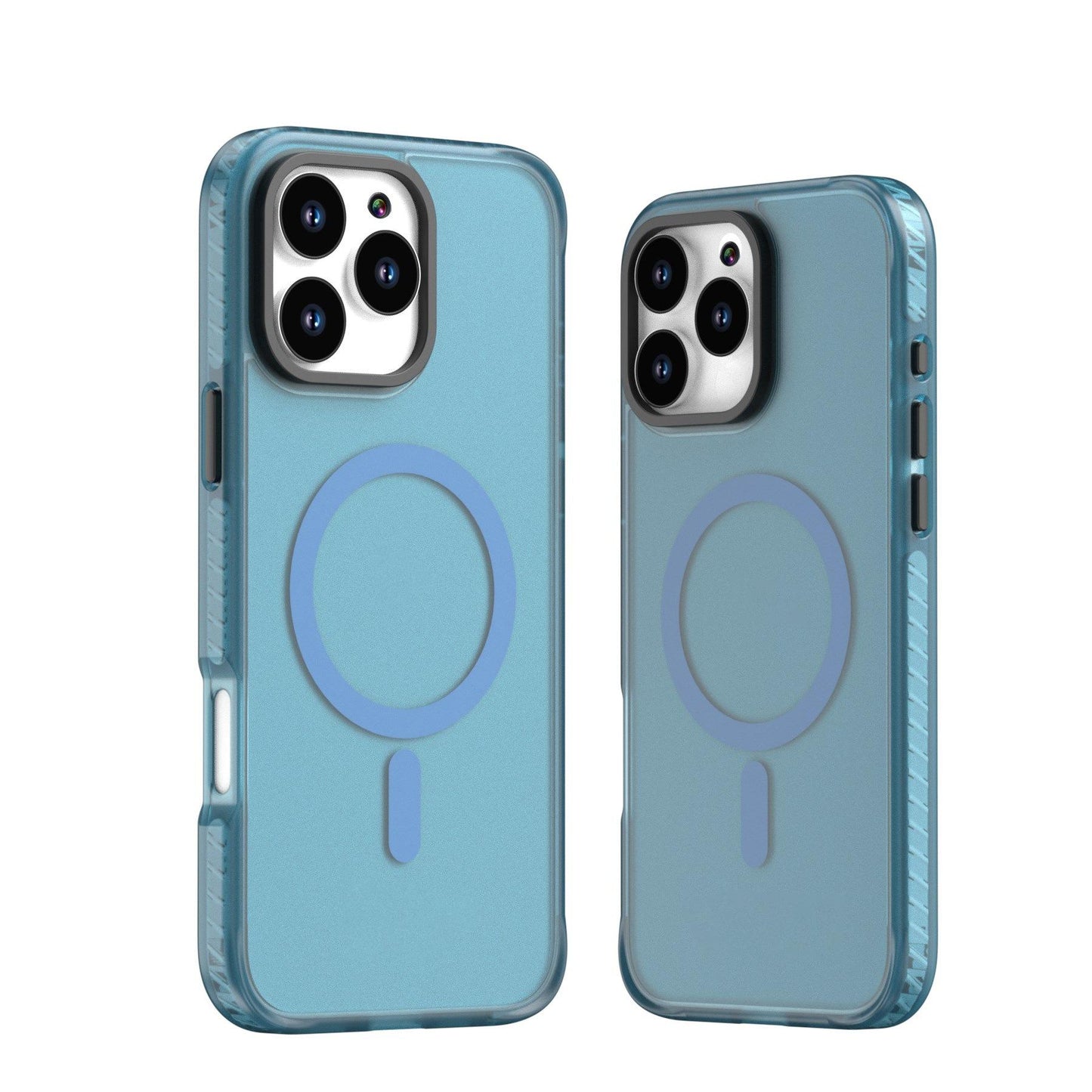 Two-Tune Matte Skin Friendly Strong Magnetic For Magsafe Phone Case For iPhone 16 15 14 13 Pro Max Plus Metal Frame Acrylic Shockproof Bumper Hard Cover
