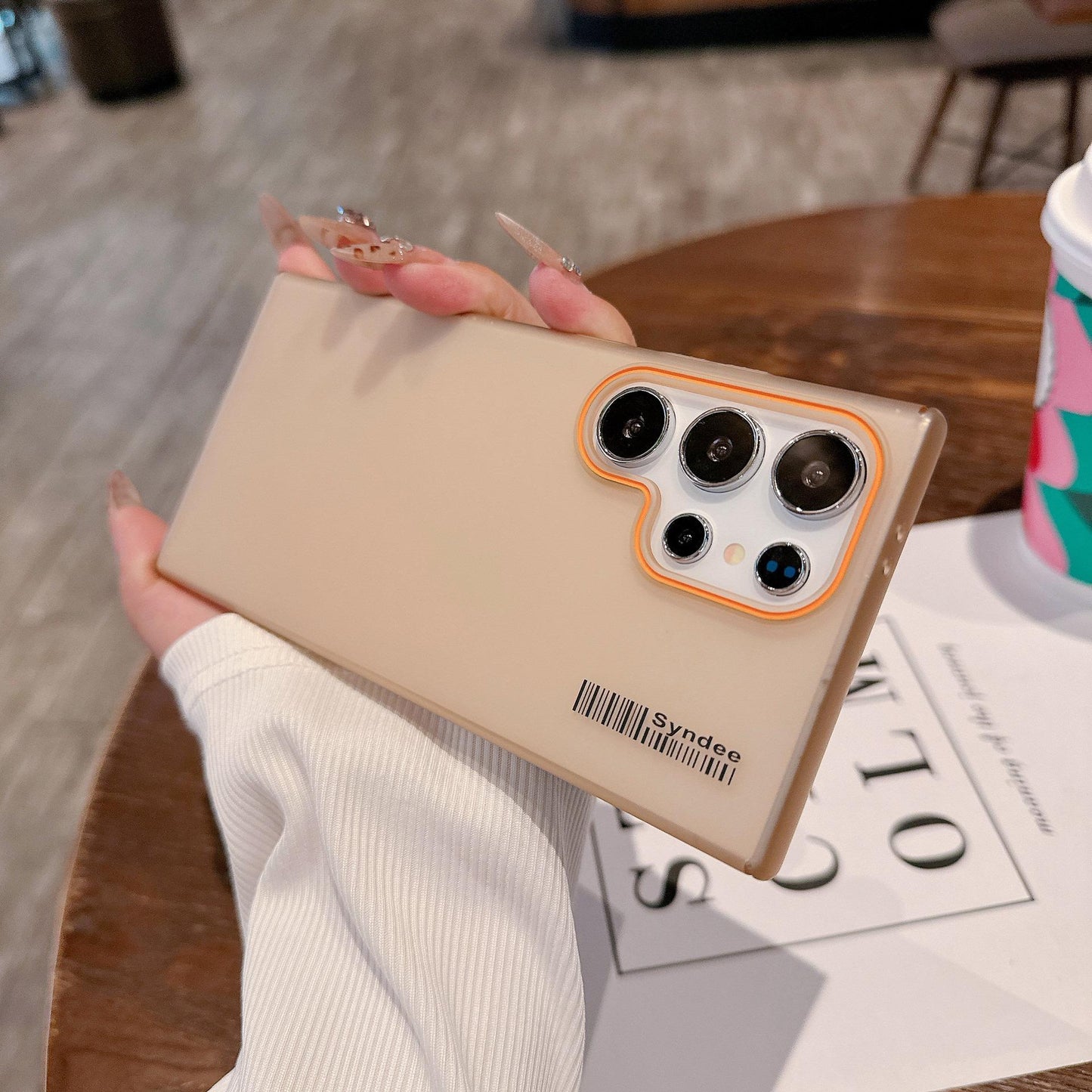 Matte Clear Two-tone Slim PC Phone Case For Samsung S25Ultra S24 S23 S22 S21 Note20Ultra Transparent Skin Feel Bumper Shockproof Hard Full Cover