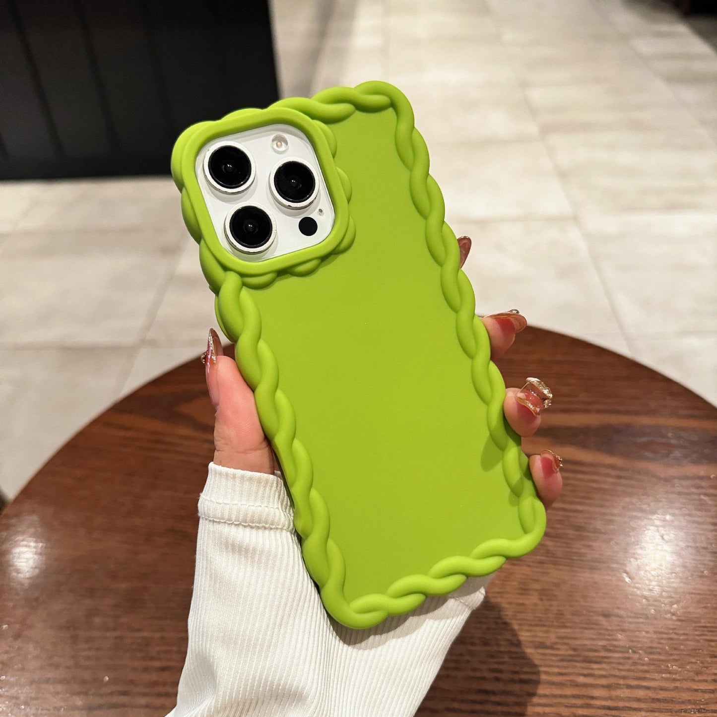 Fried Dough Twist TPU Matte Shockproof Phone Case For iPhone 16ProMax 15 14 13 12 11 Airbag Anti-Drop Soft Full Cover