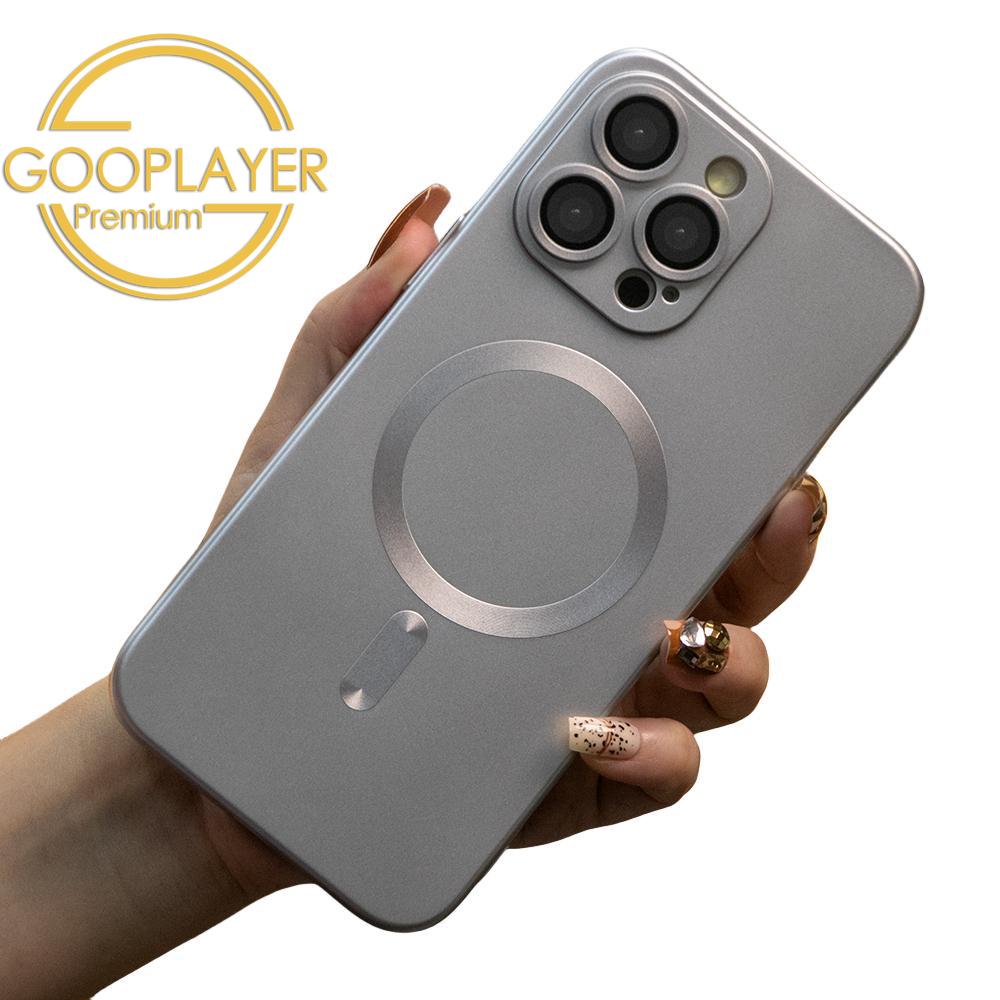 For iPhone 16 15 14 13 Pro Max Phone Case, Metallic Glossy TPU Magnetic Built-in Camera Protector Plating Support Wireless Charging Slim Soft Full Cover