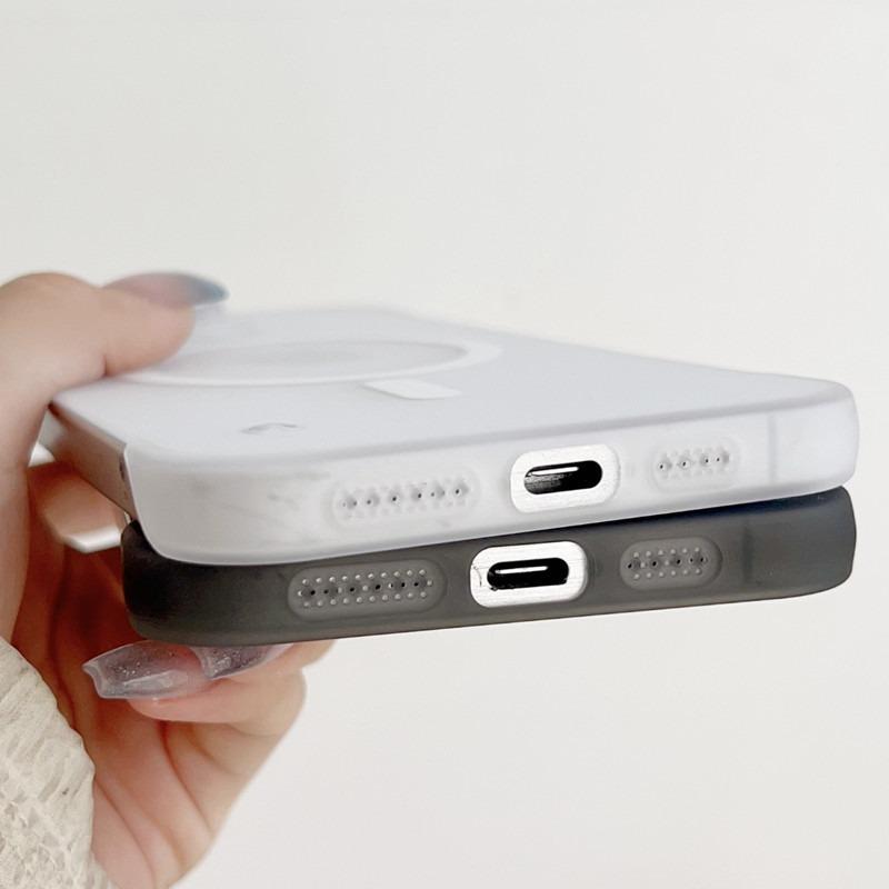 For iPhone 16 15 14 13 12 Pro Max Phone Case, Ultrathin Frameless Magnetic PC Hard for Magsafe Support Wireless Charging Matte Clear High Transparency Full Cover