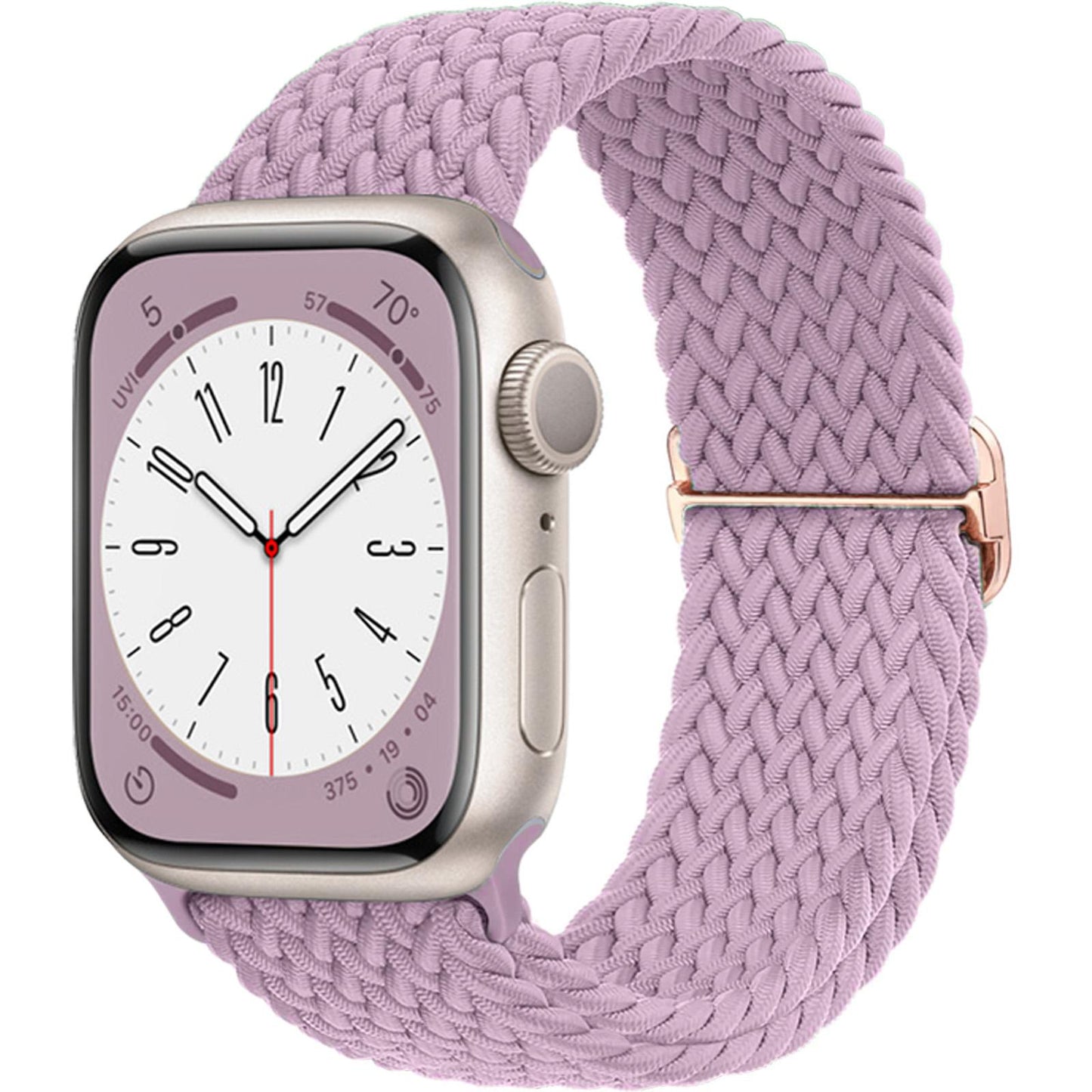 Boucle solo tressée pour bracelet de montre Apple 44 mm 40 mm 49 mm 45 mm 41 mm 38 mm Bracelet en nylon élastique iWatch série 8 3 se 6 7 Ultra