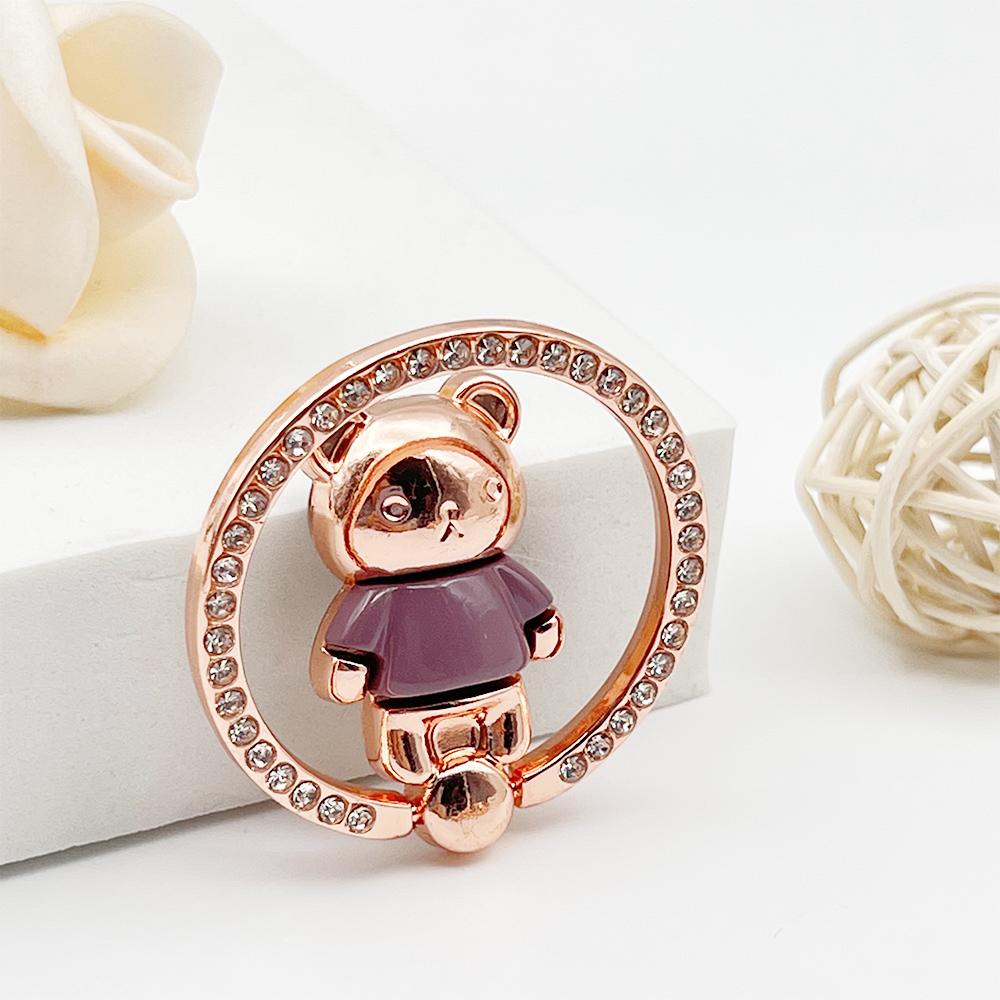 Phone Case Mouse Head Plating Bear Teddy Ring Small Phone Stands