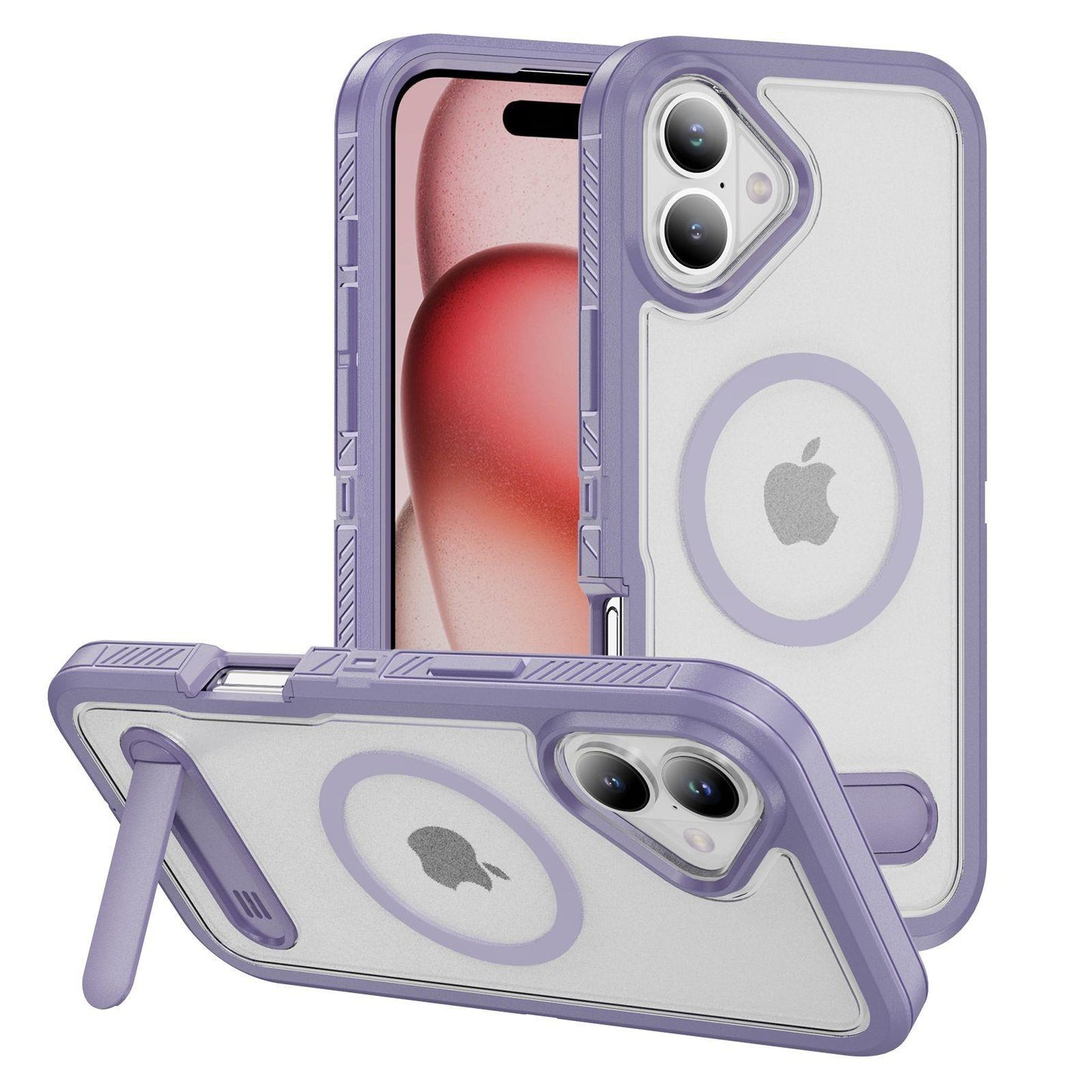Anti-Dust Matte Anti-Fall Heavy Duty Protection Shockproof Strong Magnetic Phone Case With Kickstand for iPhone 16ProMax 16 15 14 13 12 11 XR Bumper Hard Full Cover