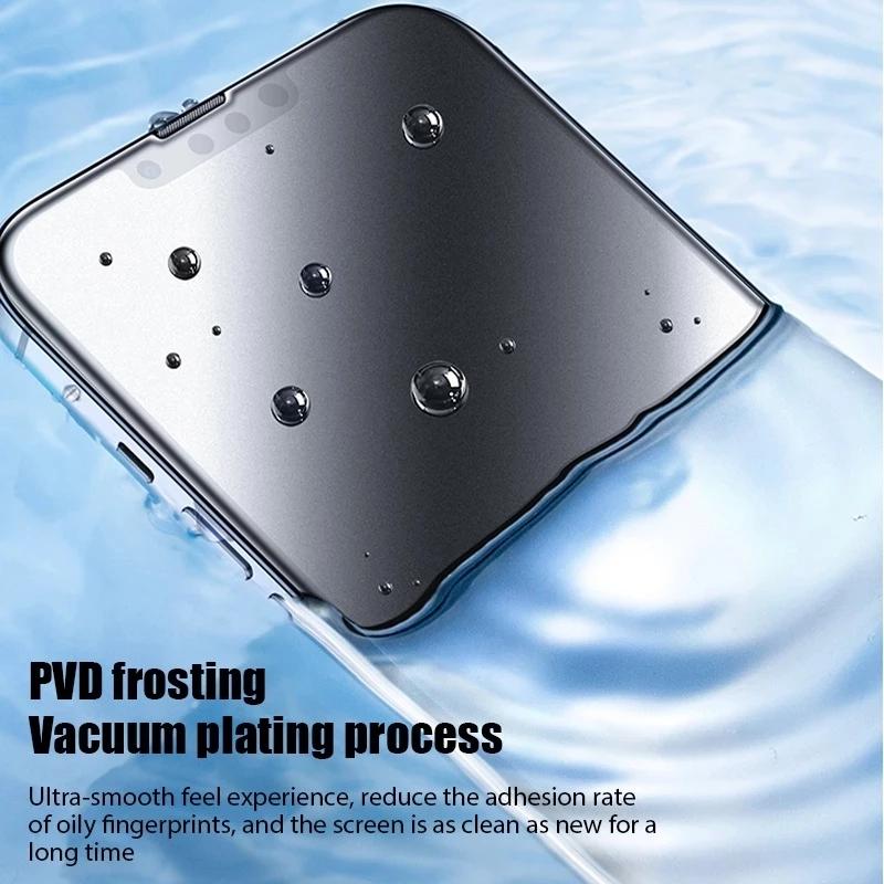 1 Piece Matte Privacy Screen Protector For iPhone 16ProMax 16 15 14 13 12 11 Pro Max Anti-Fingerprints Anti-Glare Screen Protector Anti-Spy Tempered Glass
