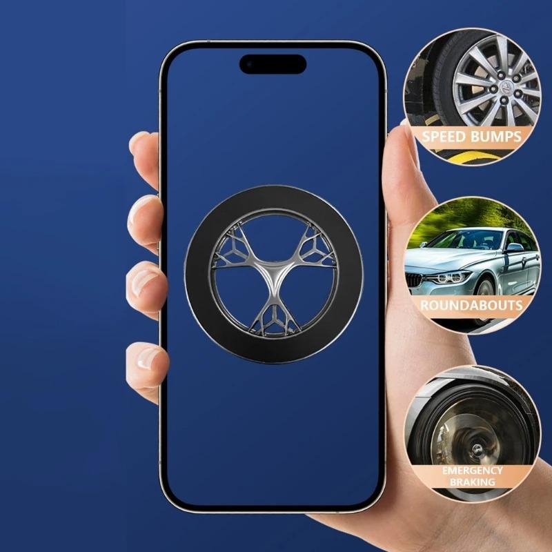 All Metal Strong Magnetic Car Phone Holder for iPhone 16 15 14 13 12 Cellphone Holder 360 Degree Rotating Car Dashboard Mounted Phone Stand