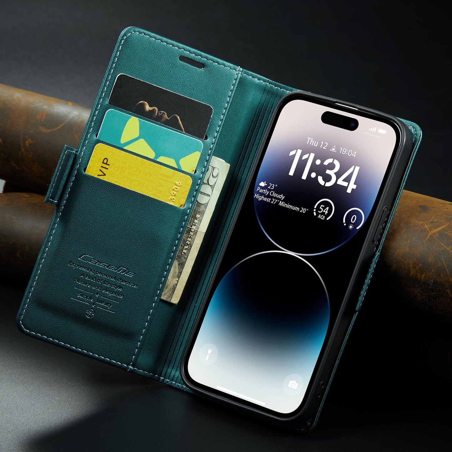 For iPhone 16ProMax 16 15 14 13 12 11 Pro Max Case With Card Holder, Wallet Case For Women Men With RFID Blocking, Durable Faux Leather Kickstand Magnetic Clasp Shockproof Phone Case