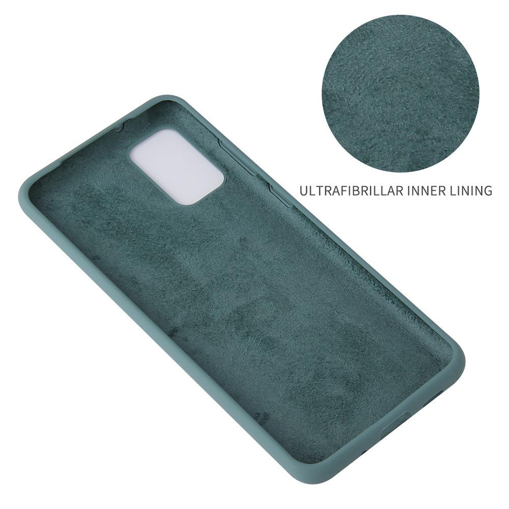 Luxury Liquid Silicone Phone Case For Samsung S25Ultra S24FE S25 S24 S23 S22 S21 Note20, Soft Silicone Shockproof Phone Case With Microfiber Lining
