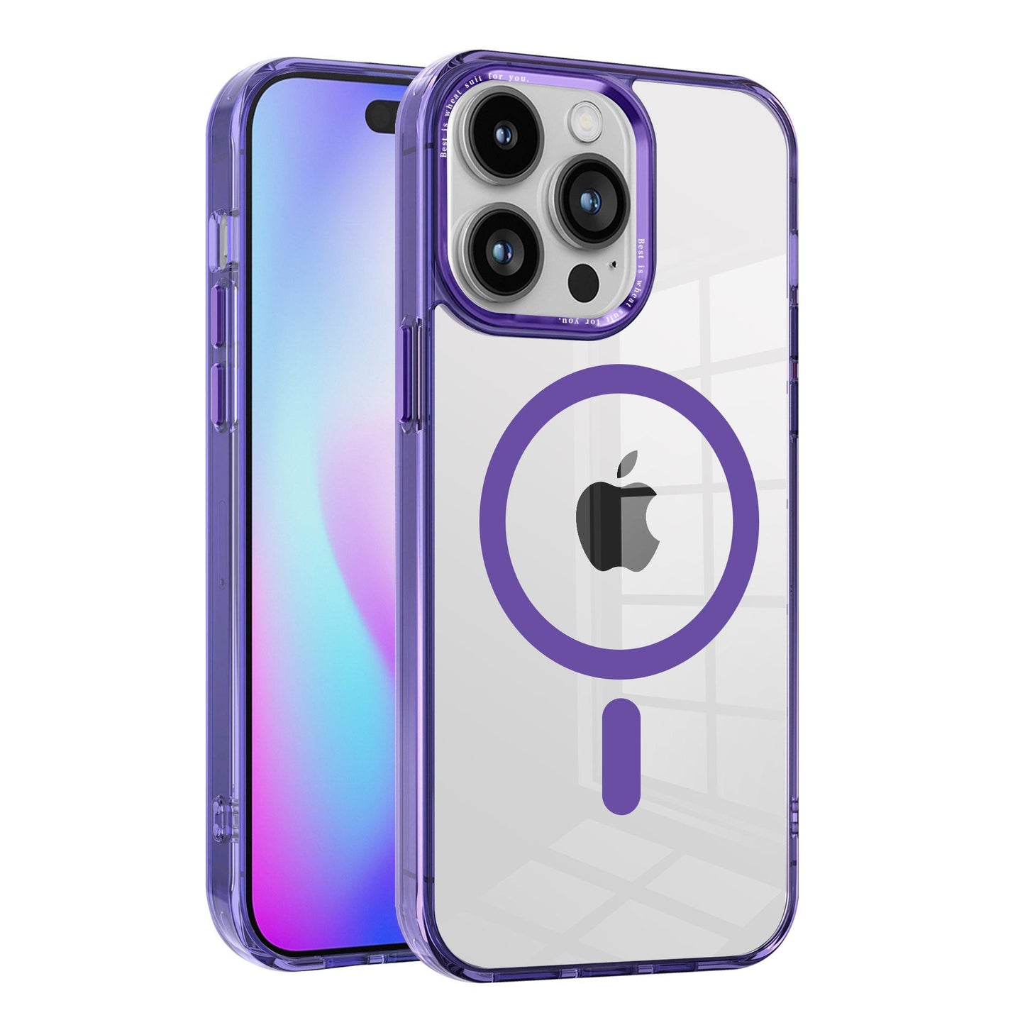 For iPhone 16 15 14 13 12 Plus Pro Max Case, Compatible with MagSafe, All Inclusive Protection, Clear Magnetic Phone Case