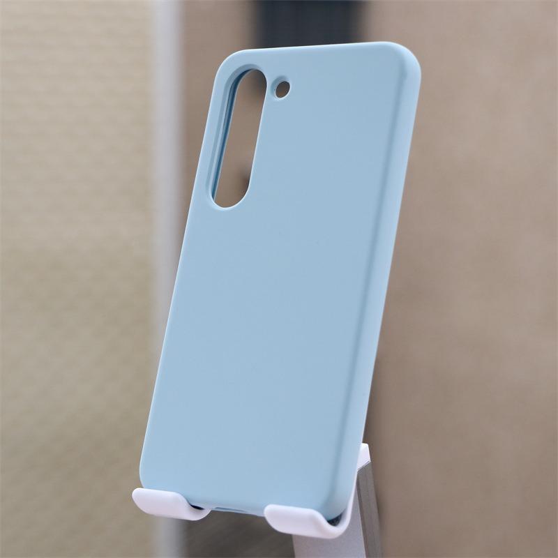 Luxury Liquid Silicone Phone Case For Samsung S25Ultra S24FE S25 S24 S23 S22 S21 Note20, Soft Silicone Shockproof Phone Case With Microfiber Lining