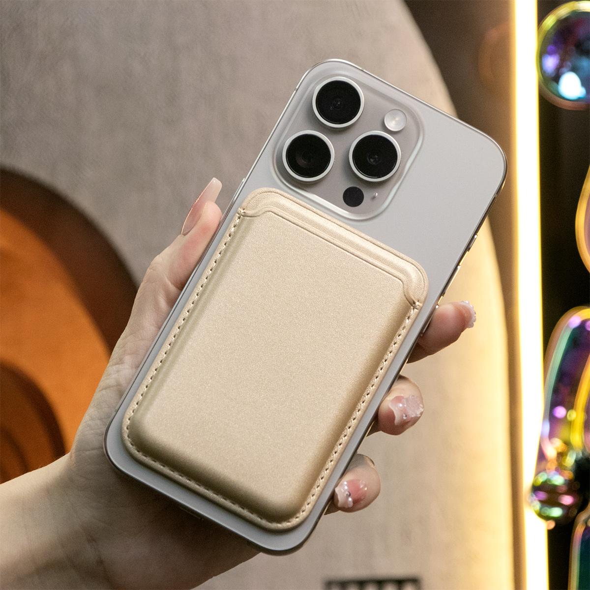 For Magsafe Magnetic Leather Slot Card Holder Wallet Case For iPhone 16 15 14 Pro Max 13 12 For Samsung S24 S23 Ultra Accessories