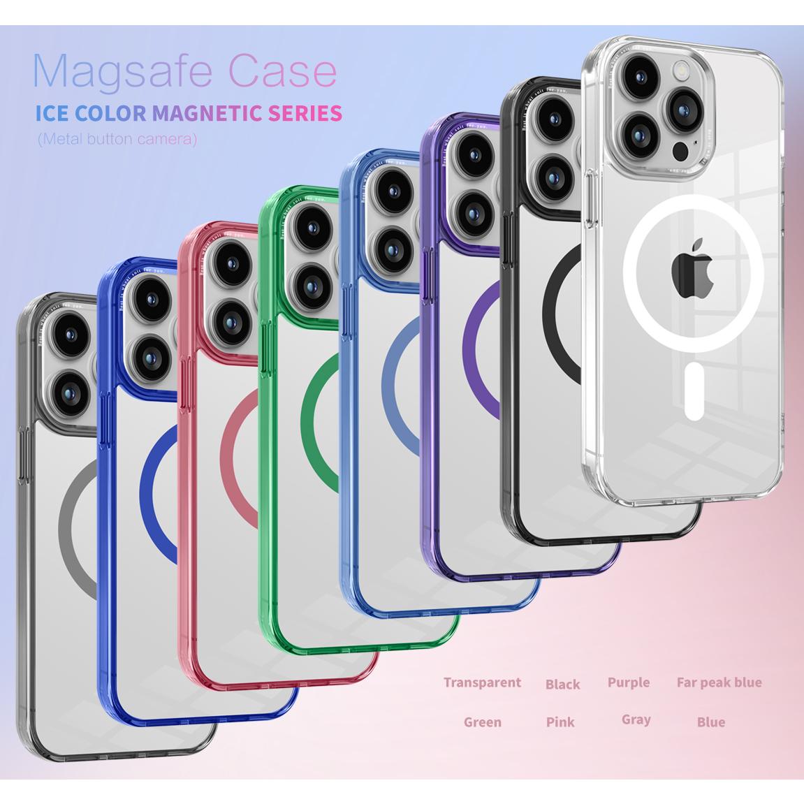 For iPhone 16 15 14 13 12 Plus Pro Max Case, Compatible with MagSafe, All Inclusive Protection, Clear Magnetic Phone Case