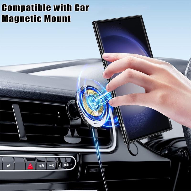 Clear Magnetic Kickstand Transparent Ring Case For Samsung S24 S23 S22 Ultra A54 A34 A14 with Lens Cover