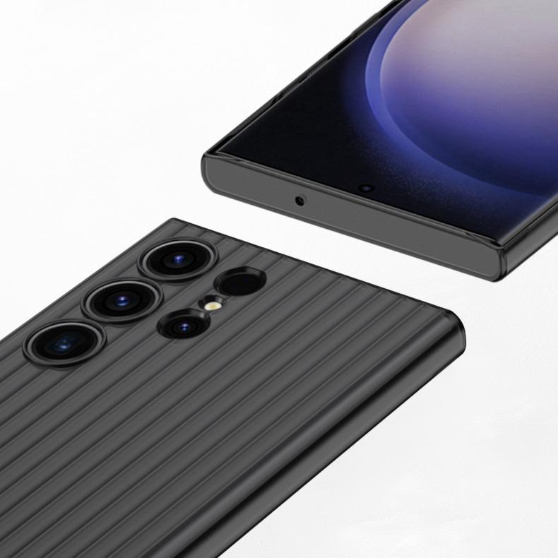 Corrugated Grille Magnetic Hard Polycarbonate Ultra-Thin Light Phone Case for Samsung S25Ultra S24 S23 Matte Frozen Fog Thin High Transparency Full Cover