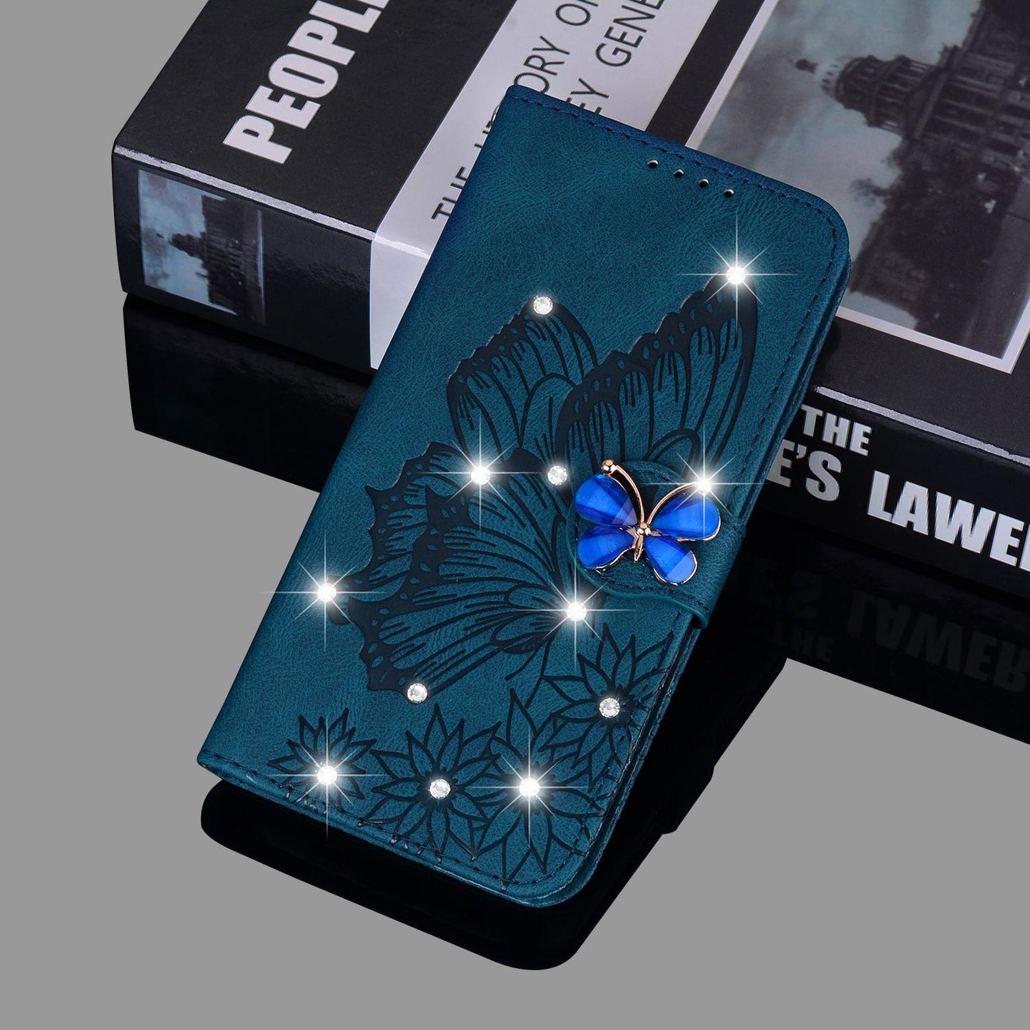 Leather Wallet Bling Phone Case For Samsung Galaxy S24 S23 S22 S21 Note20 Ultra FE Plus Stand Cute Cover